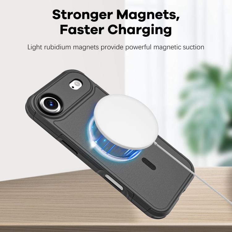For iPhone Air RedPepper Armor Magsafe PC Hybrid TPU Phone Case - Black