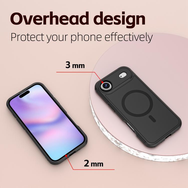 For iPhone Air RedPepper Armor Magsafe PC Hybrid TPU Phone Case - Black