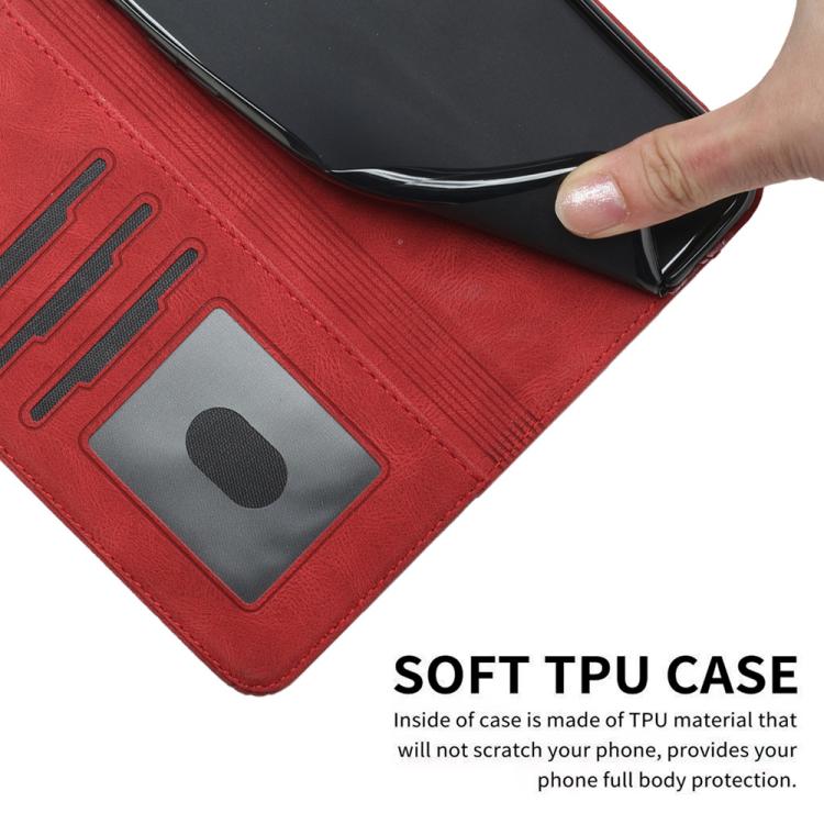 For Sharp Aquos wish5 Cubic Skin Feel Flip Leather Phone Case