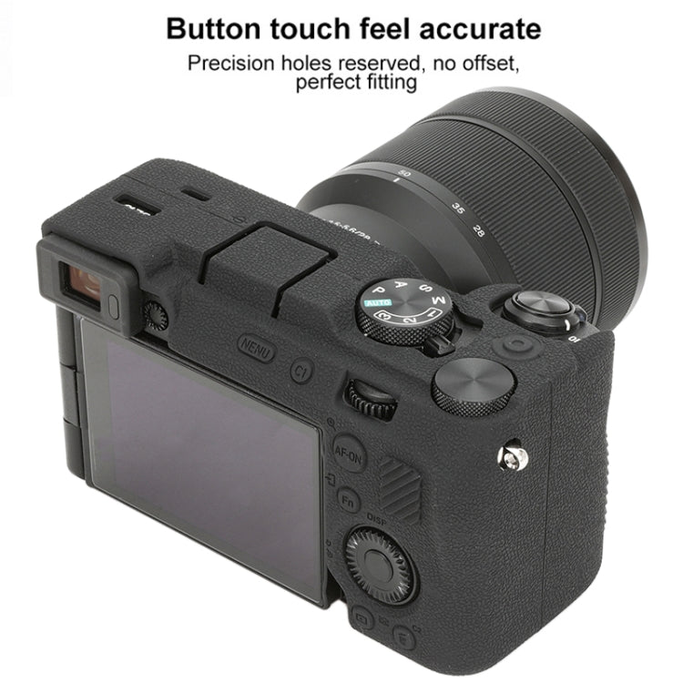 For Sony ILCE-7CM2 / A7C II / A7CR Litchi Texture Soft Silicone Protective Case