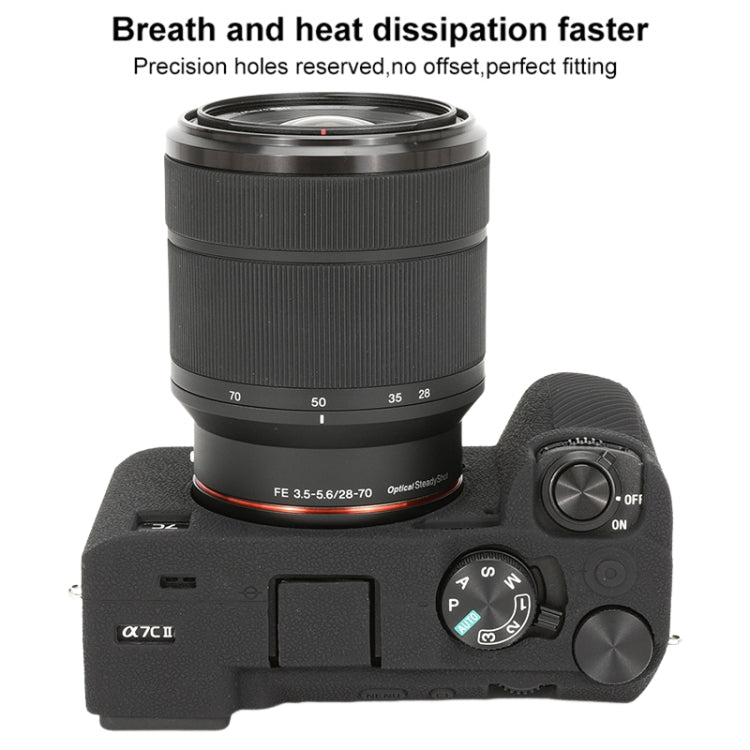 For Sony ILCE-7CM2 / A7C II / A7CR Litchi Texture Soft Silicone Protective Case