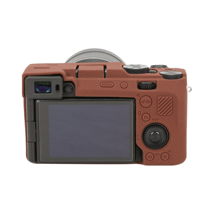 For Sony ILCE-7CM2 / A7C II / A7CR Litchi Texture Soft Silicone Protective Case