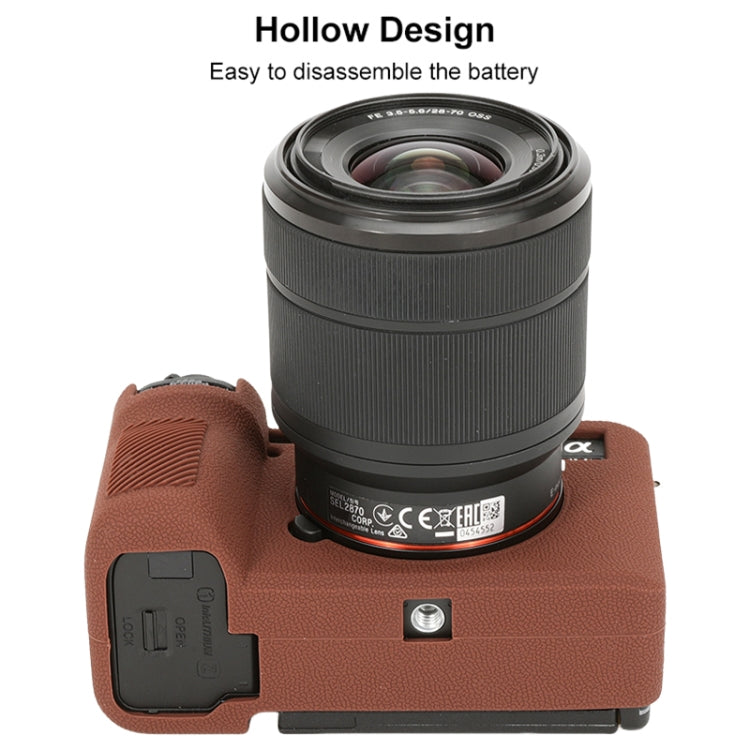 For Sony ILCE-7CM2 / A7C II / A7CR Litchi Texture Soft Silicone Protective Case