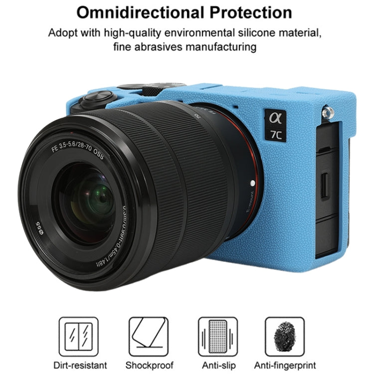 For Sony ILCE-7CM2 / A7C II / A7CR Litchi Texture Soft Silicone Protective Case