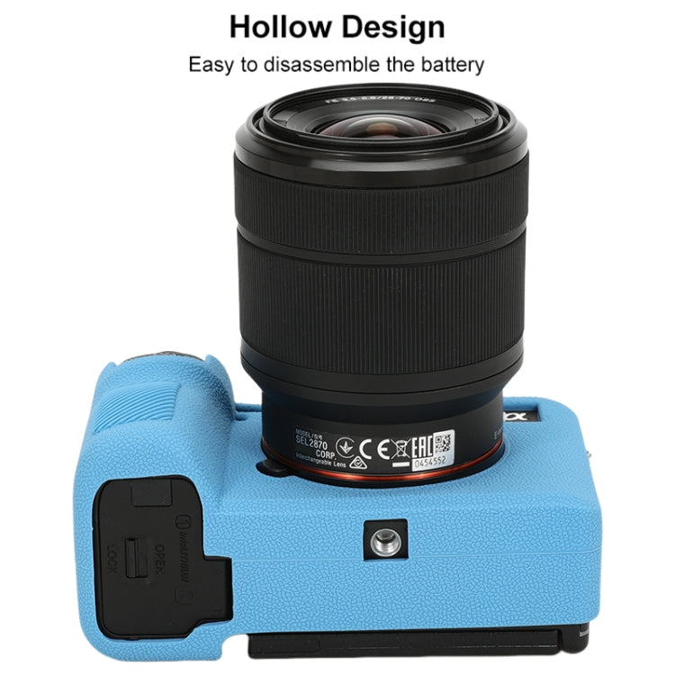 For Sony ILCE-7CM2 / A7C II / A7CR Litchi Texture Soft Silicone Protective Case