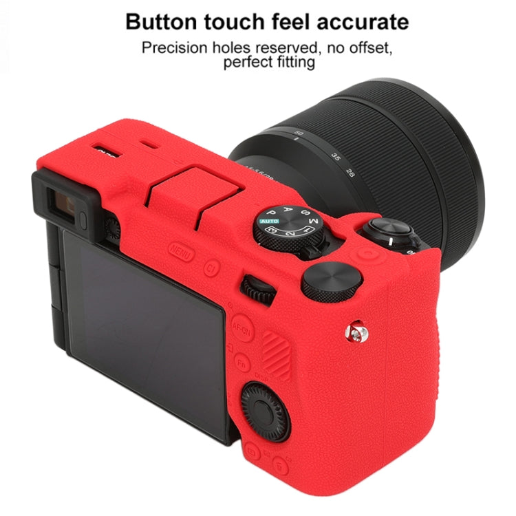 For Sony ILCE-7CM2 / A7C II / A7CR Litchi Texture Soft Silicone Protective Case