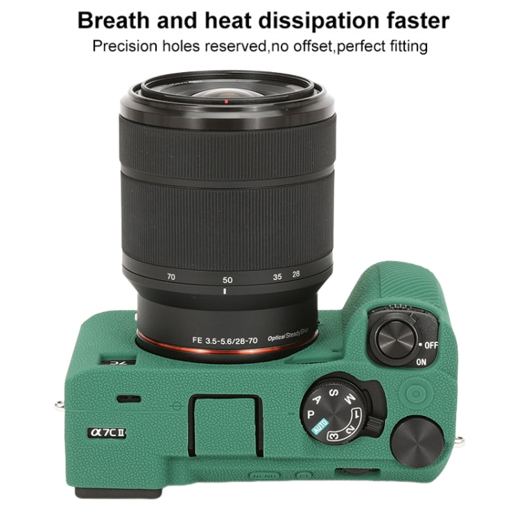 For Sony ILCE-7CM2 / A7C II / A7CR Litchi Texture Soft Silicone Protective Case