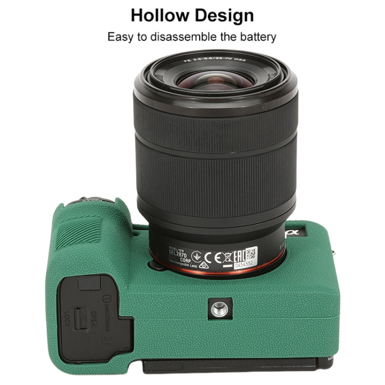 For Sony ILCE-7CM2 / A7C II / A7CR Litchi Texture Soft Silicone Protective Case
