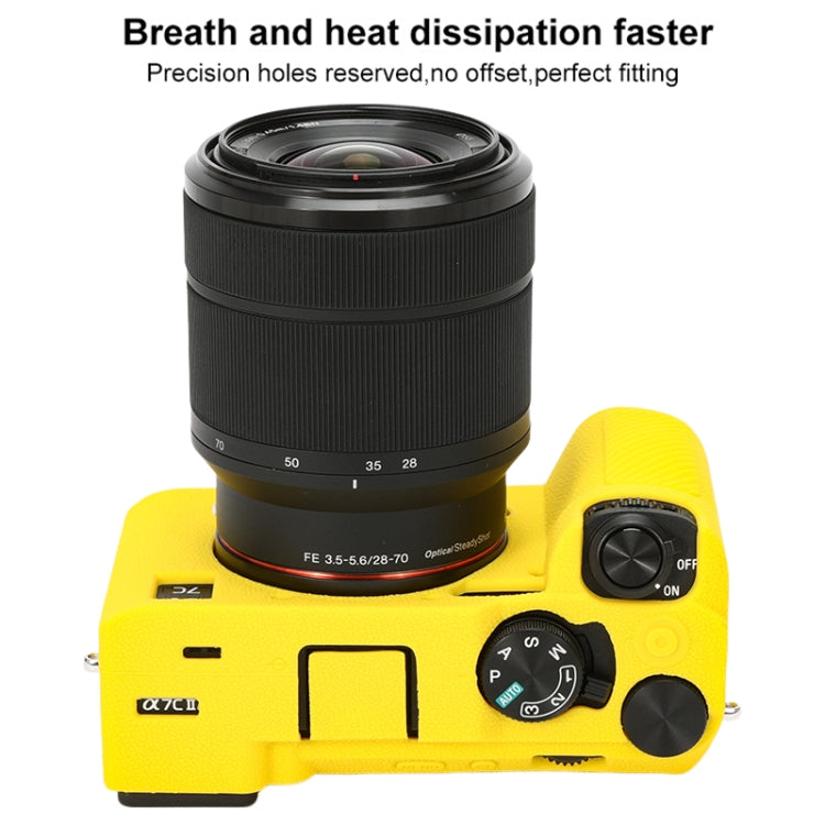 For Sony ILCE-7CM2 / A7C II / A7CR Litchi Texture Soft Silicone Protective Case