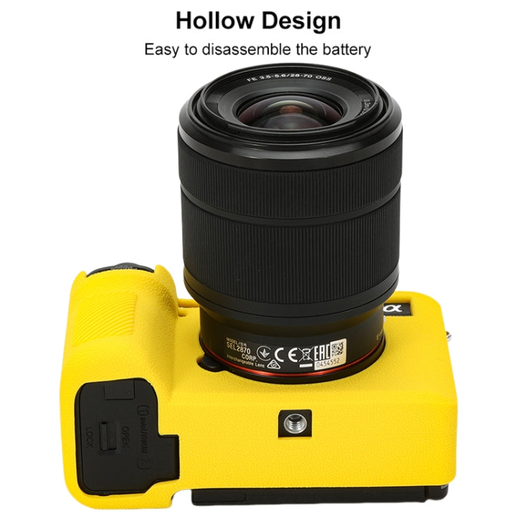 For Sony ILCE-7CM2 / A7C II / A7CR Litchi Texture Soft Silicone Protective Case
