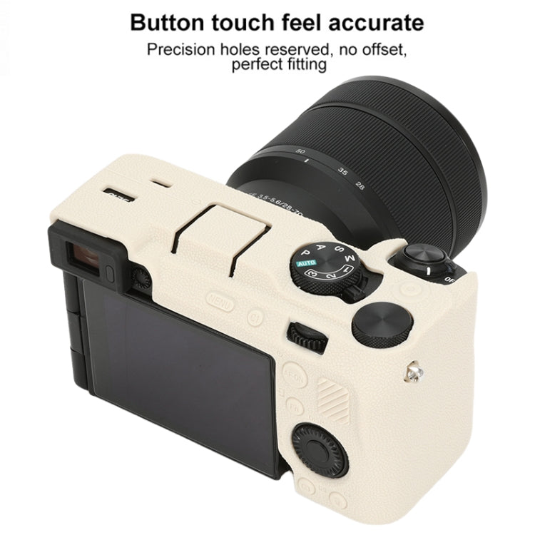 For Sony ILCE-7CM2 / A7C II / A7CR Litchi Texture Soft Silicone Protective Case