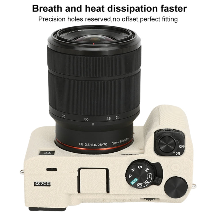 For Sony ILCE-7CM2 / A7C II / A7CR Litchi Texture Soft Silicone Protective Case