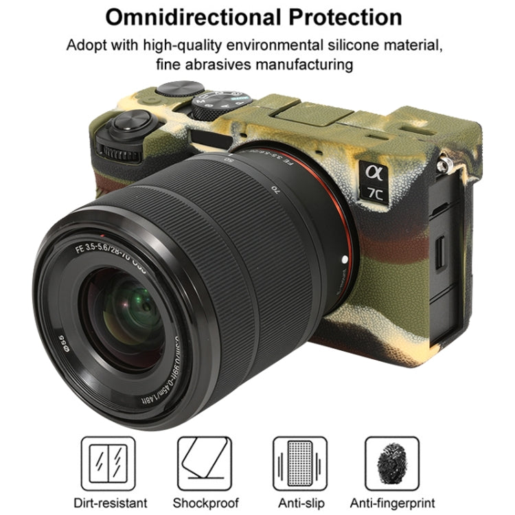 For Sony ILCE-7CM2 / A7C II / A7CR Litchi Texture Soft Silicone Protective Case