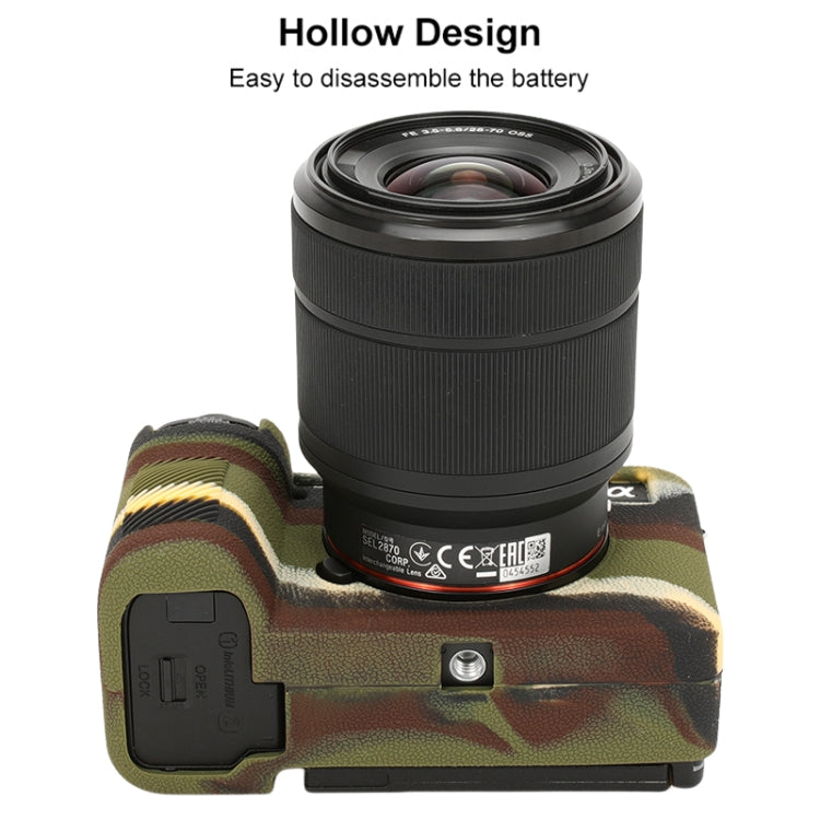 For Sony ILCE-7CM2 / A7C II / A7CR Litchi Texture Soft Silicone Protective Case