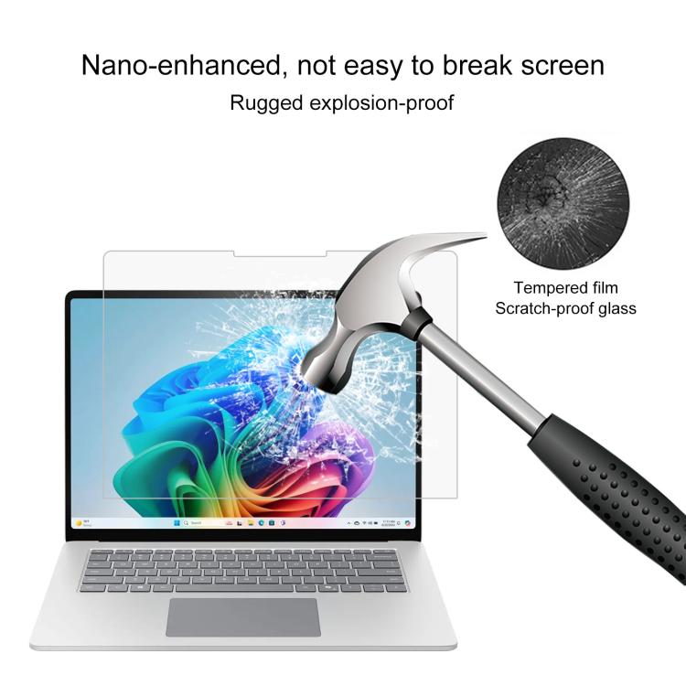 For Microsoft Surface Laptop 7 15 inch 2pcs 9H 0.3mm Explosion-proof Tempered Glass Film
