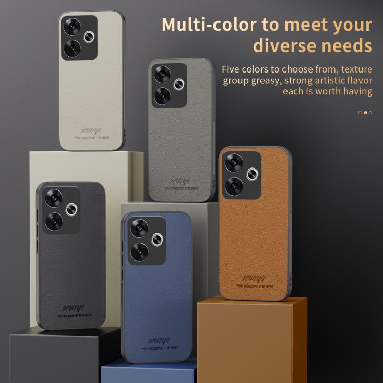 For Redmi Turbo 3 HUIYI Leather Magnetic Phone Case
