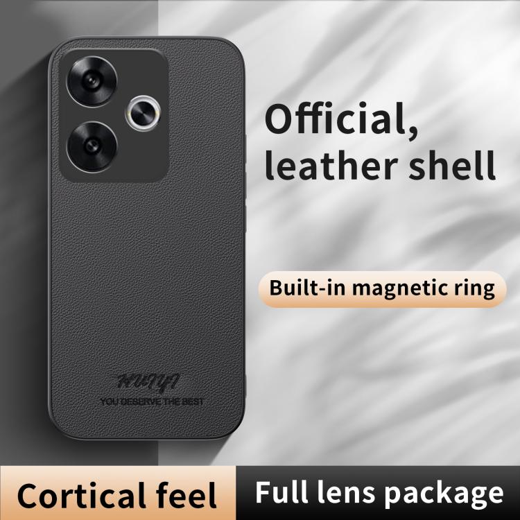 For Redmi Turbo 3 HUIYI Leather Magnetic Phone Case