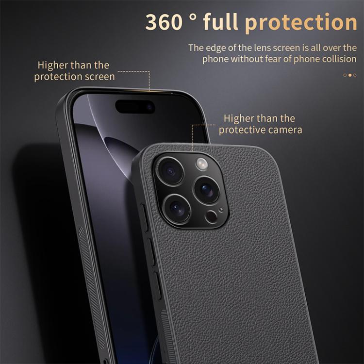 For iPhone 16 Pro HUIYI Leather Magnetic Phone Case