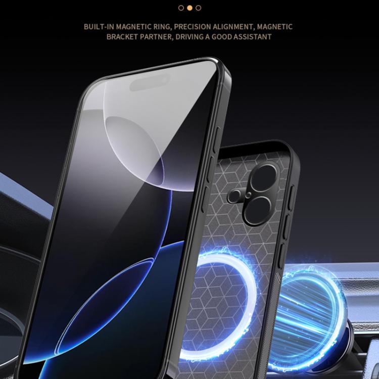 For iPhone 16 Plus HUIYI Leather Magnetic Phone Case