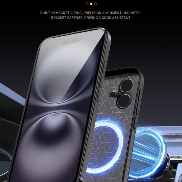 For iPhone 16 HUIYI Leather Magnetic Phone Case
