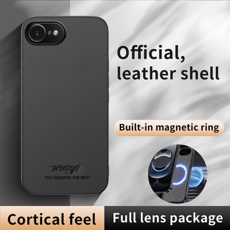 For iPhone 17e / 16e HUIYI Leather Magnetic Phone Case