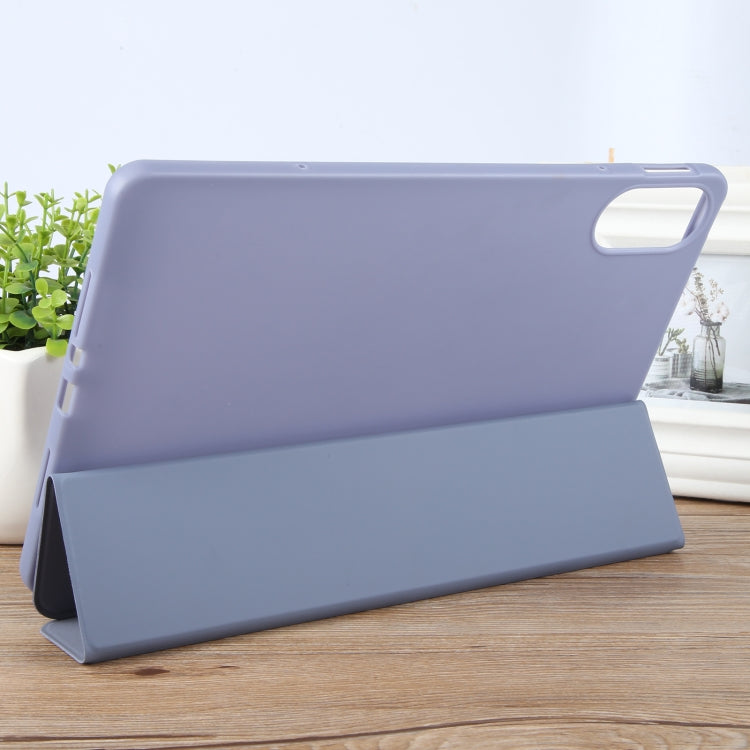 For Huawei MatePad SE 11 2024 Tri-fold Silicone Leather Tablet Case