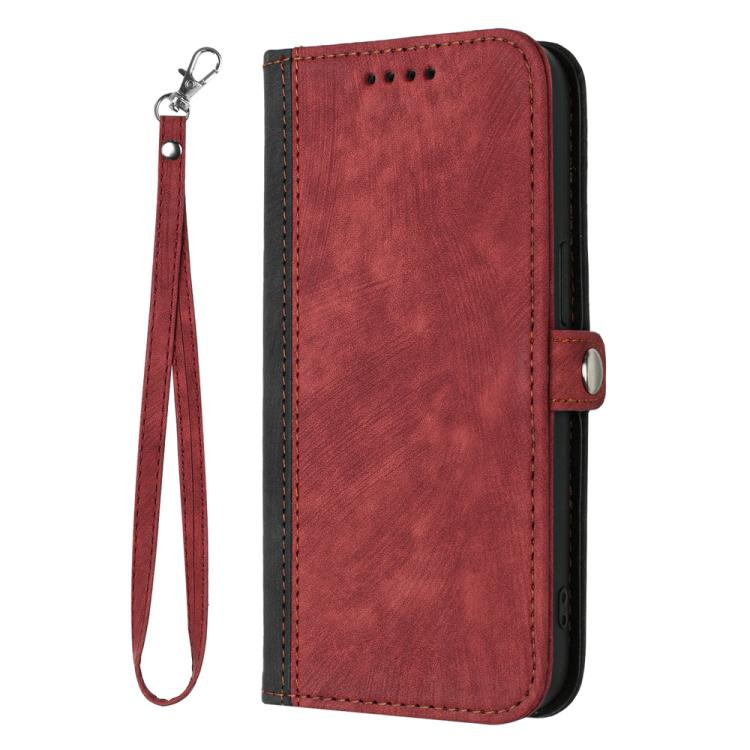 For ZTE Blade A52 Side Buckle Double Fold Hand Strap Leather Phone Case