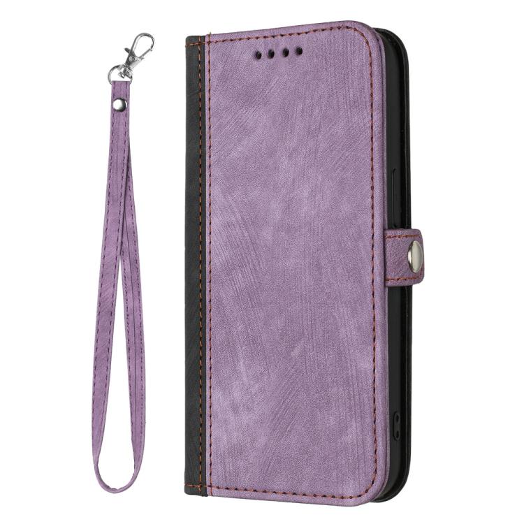 For ZTE Blade A72s Side Buckle Double Fold Hand Strap Leather Phone Case