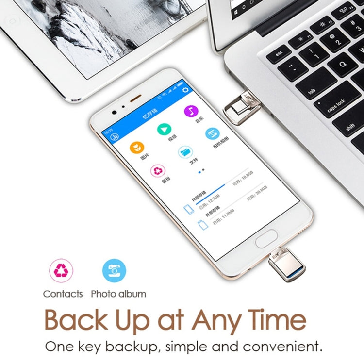 128G USB 3.1 + USB-C Interface Metal Twister Flash U Disk, Standard