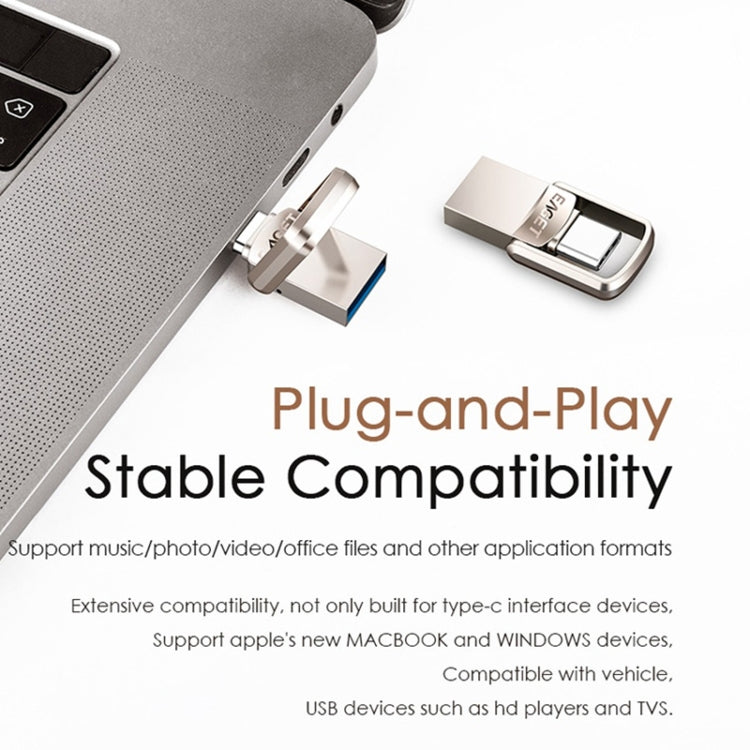 128G USB 3.1 + USB-C Interface Metal Twister Flash U Disk, Standard