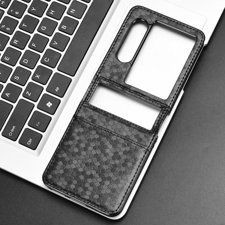 For ZTE nubia Flip2 A404ZT Honeycomb Dot Texture Card Slot Leather Phone Case