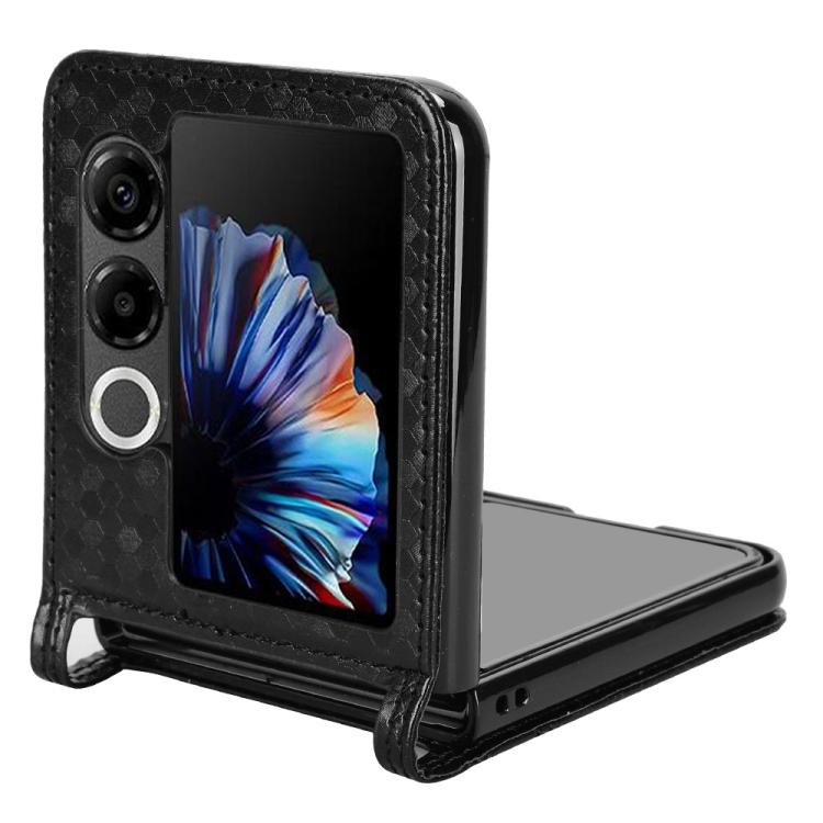 For ZTE nubia Flip2 A404ZT Honeycomb Dot Texture Card Slot Leather Phone Case
