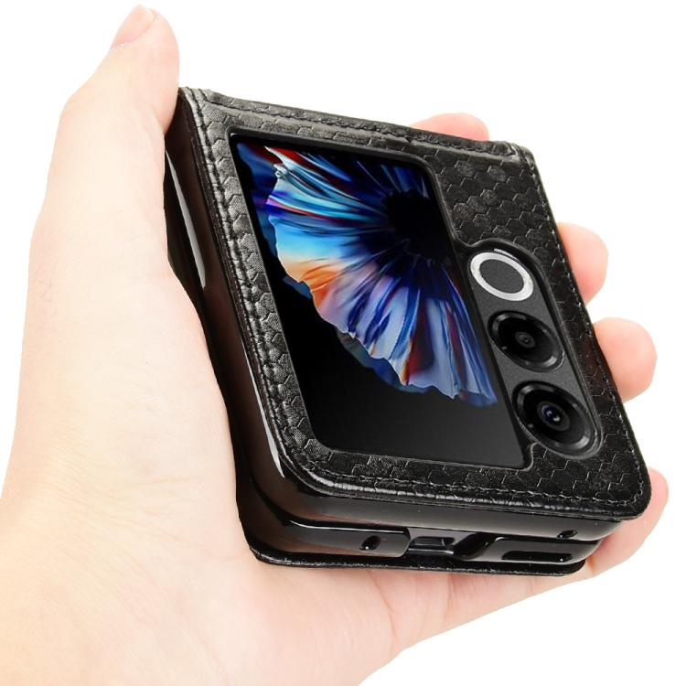 For ZTE nubia Flip2 A404ZT Honeycomb Dot Texture Card Slot Leather Phone Case
