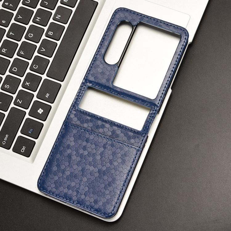 For ZTE nubia Flip2 A404ZT Honeycomb Dot Texture Card Slot Leather Phone Case