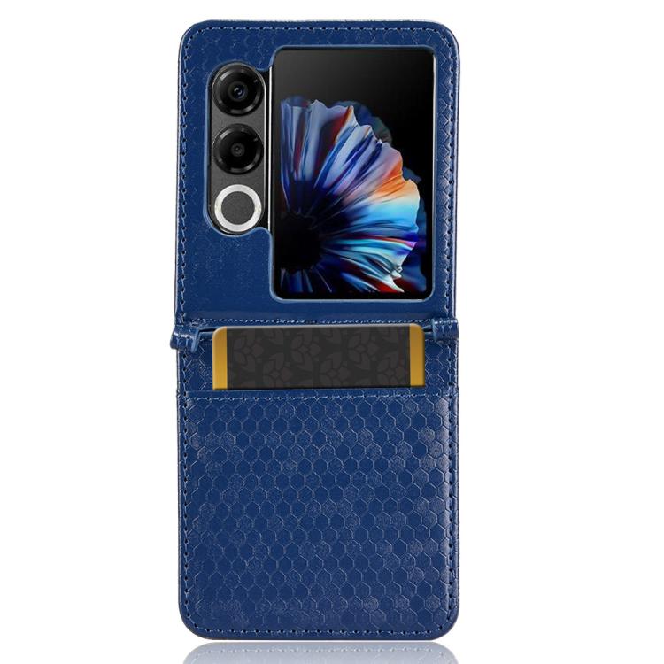 For ZTE nubia Flip2 A404ZT Honeycomb Dot Texture Card Slot Leather Phone Case