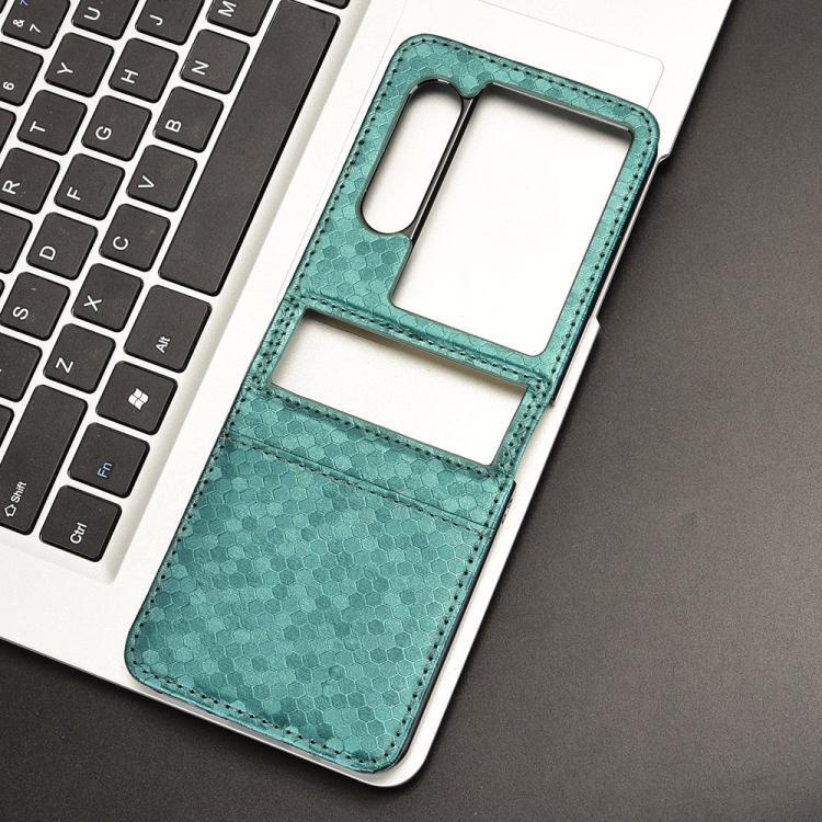 For ZTE nubia Flip2 A404ZT Honeycomb Dot Texture Card Slot Leather Phone Case