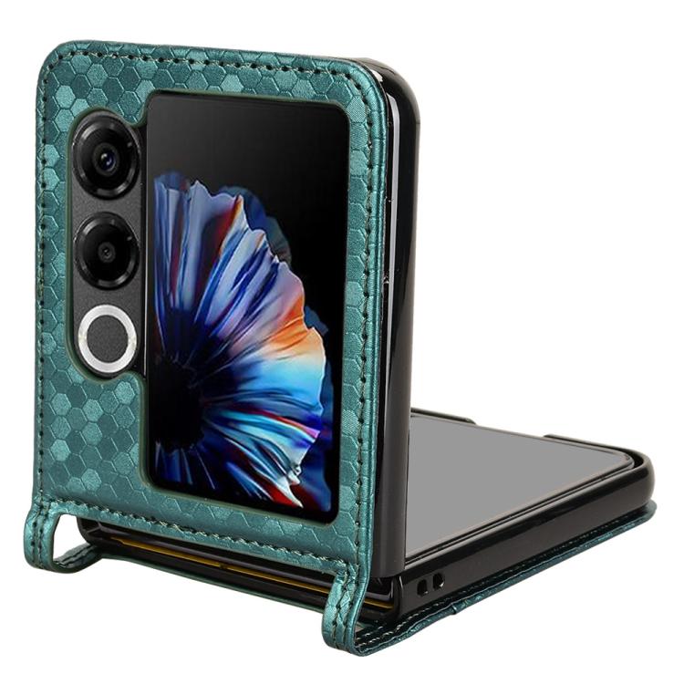 For ZTE nubia Flip2 A404ZT Honeycomb Dot Texture Card Slot Leather Phone Case