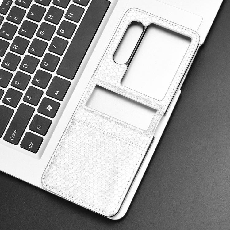 For ZTE nubia Flip2 A404ZT Honeycomb Dot Texture Card Slot Leather Phone Case