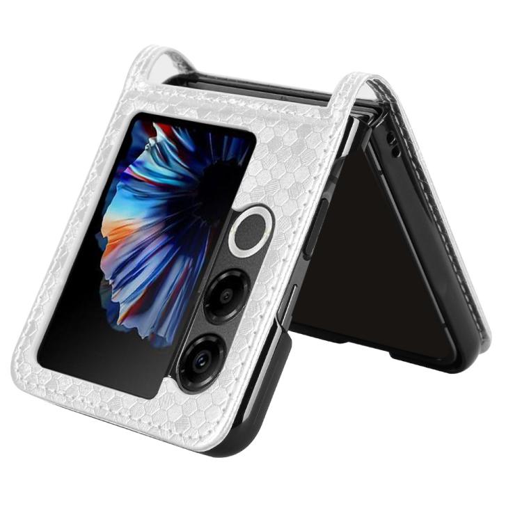 For ZTE nubia Flip2 A404ZT Honeycomb Dot Texture Card Slot Leather Phone Case