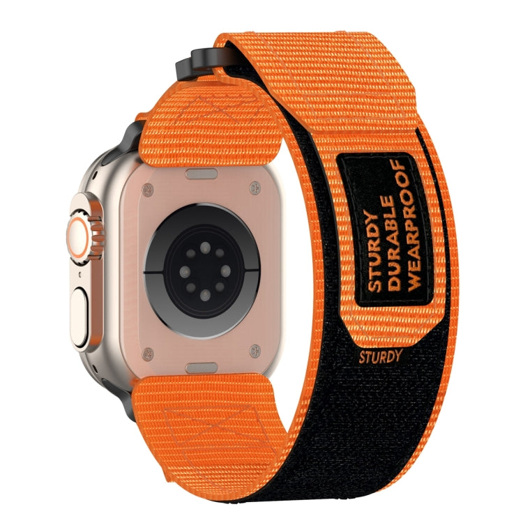 For Apple Watch Series 10 46mm Nylon Hook And Loop Fastener Watch Band