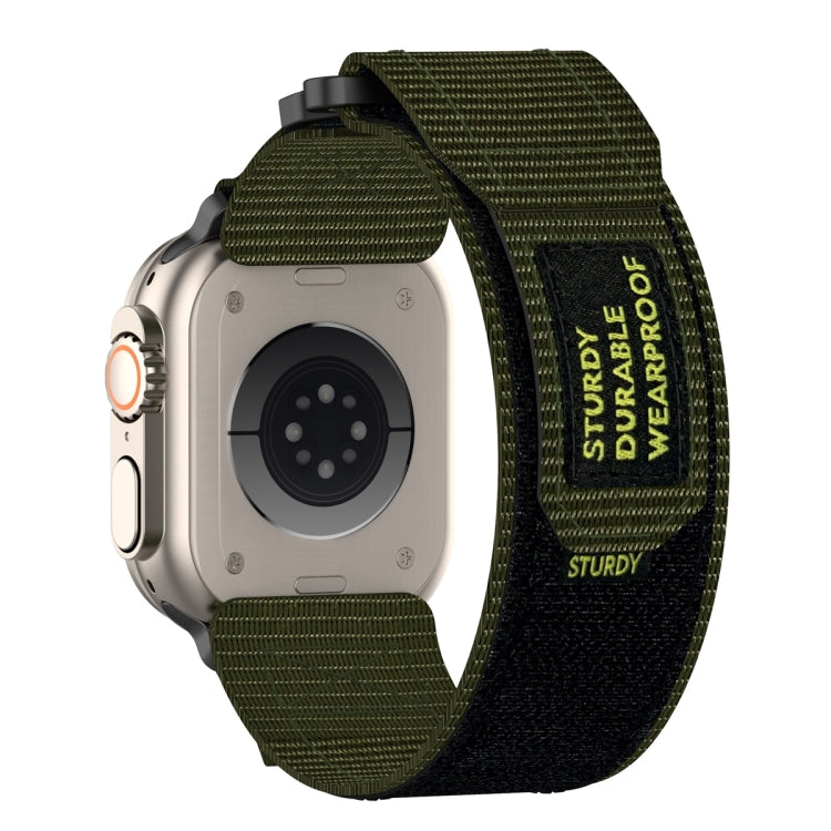 For Apple Watch Series 10 46mm Nylon Hook And Loop Fastener Watch Band