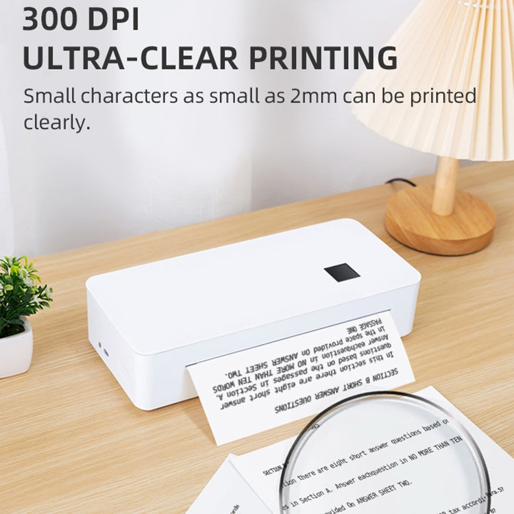 A4LE Portable Bluetooth HD Thermal Printer for Home Office Study