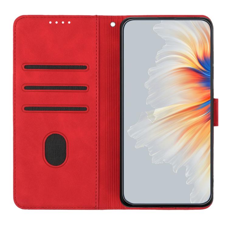 For ZTE Axon 60 Heart Pattern Skin Feel Leather Phone Case