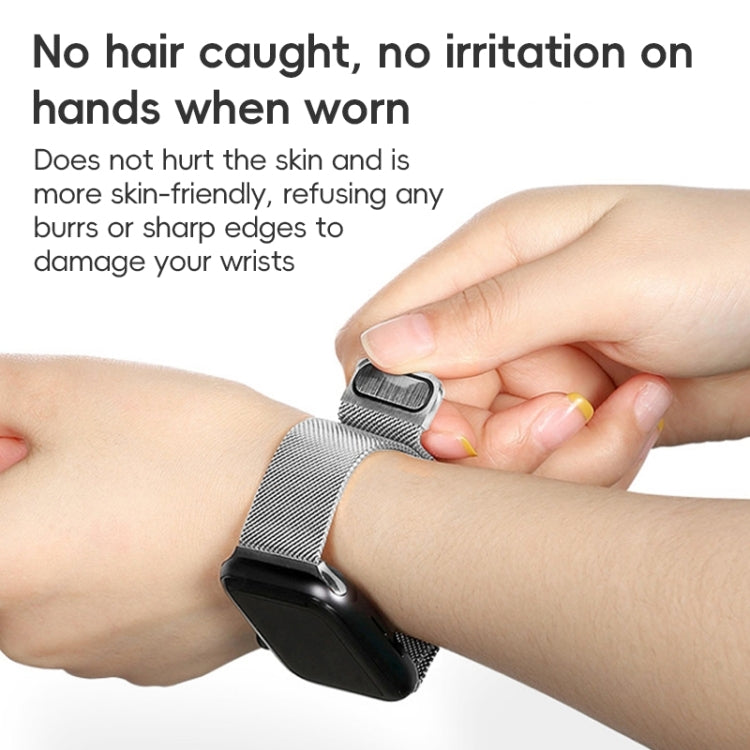 For Apple Watch Series 10 42mm ZGA Milanese Magnetic Metal Watch Band