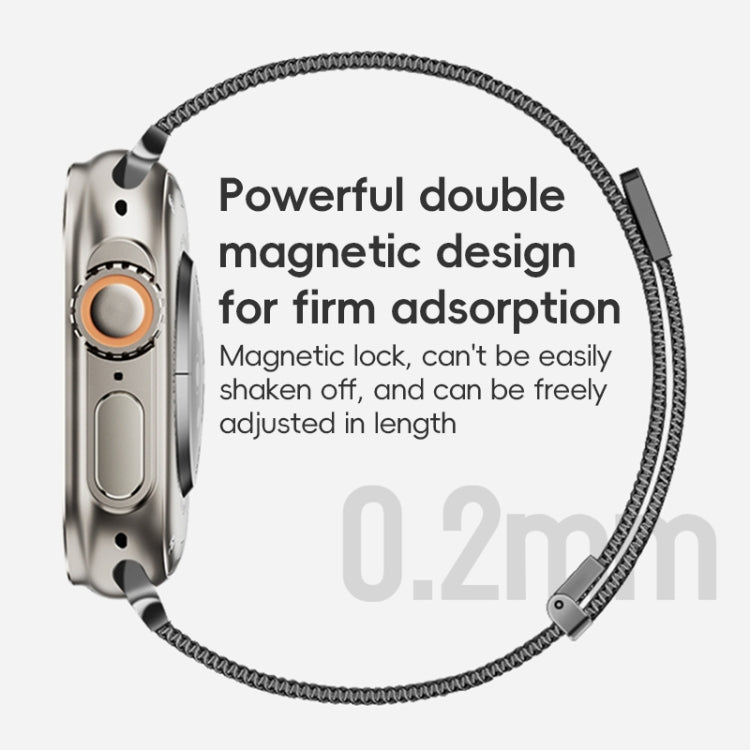 For Apple Watch Series 10 42mm ZGA Milanese Magnetic Metal Watch Band