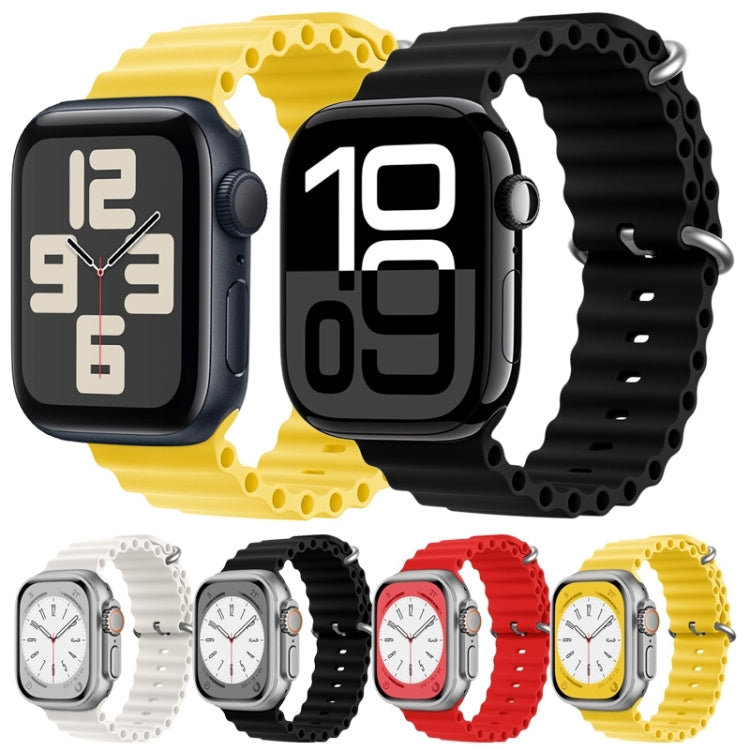 For Apple Watch Series 10 42mm ZGA Ocean Silicone Watch Band