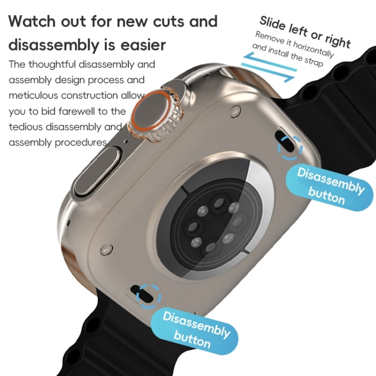 For Apple Watch Series 10 42mm ZGA Ocean Silicone Watch Band