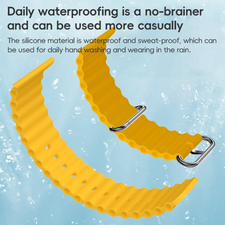 For Apple Watch Series 10 46mm ZGA Ocean Silicone Watch Band