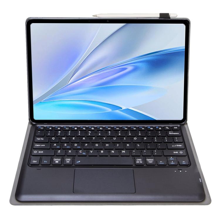 For vivo Pad SE 12.3 Bluetooth Keyboard TPU Leather Tablet Case with Holder & Touchpad