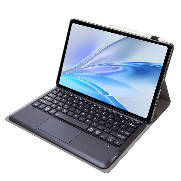 For vivo Pad SE 12.3 Bluetooth Keyboard TPU Leather Tablet Case with Holder & Touchpad